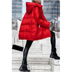 🎅🎁Weihnachtsangebot – 50 % Rabatt⏳Einfarbige Winterjacke mit Kapuze für Damen