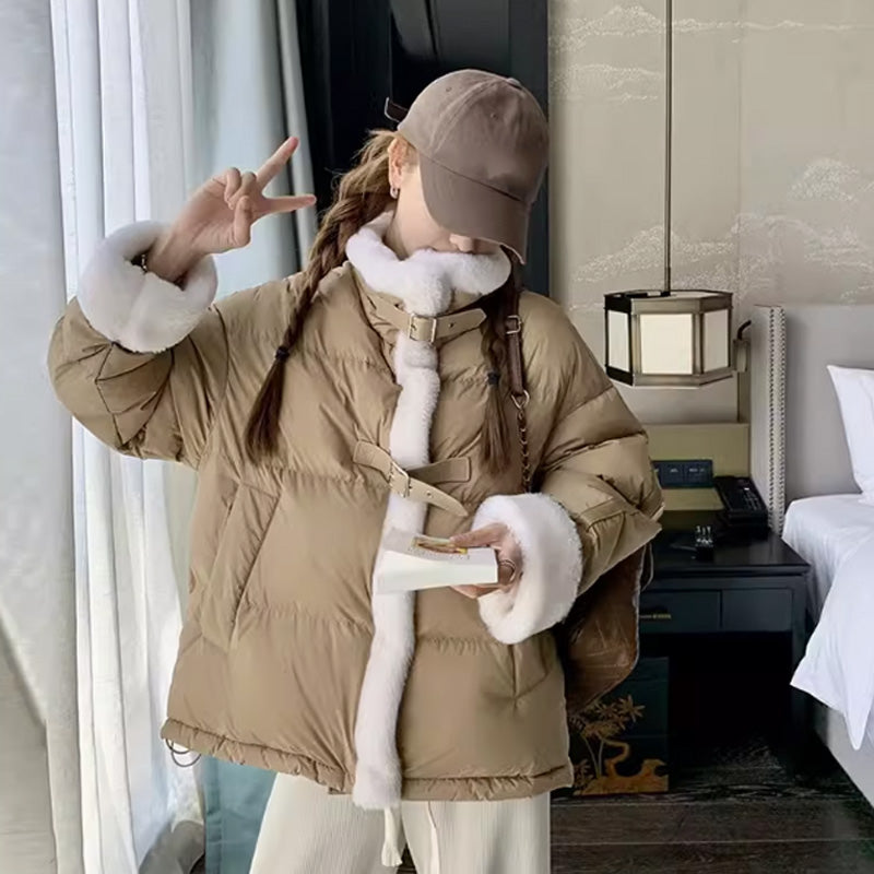 💖 💖Zeitlich begrenztes Angebot – 50 % Rabatt💥💥💕Dicke, warme, kurze Jacke für Frauen mit Naht