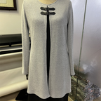 💃🌸Damenkleid in A-Linie, knielang, mit angedeutetem Zweiteiler-Look