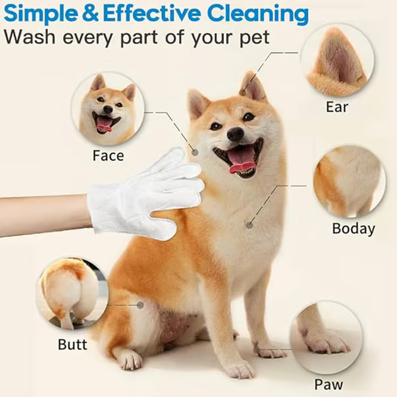 Convenient Efficient Pet Wash-Free Wipes Gloves-2