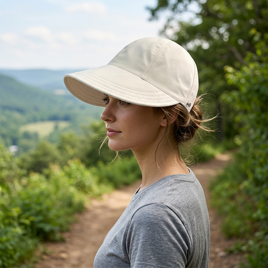 🏝️🧢Women's Breathable Adjustable Ponytail Sun Hat☀️👒
