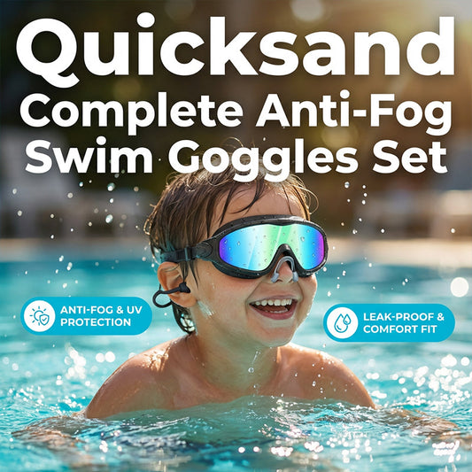 Anti-Fog Kids Swimming Goggles with Earplugs & Nose Clip