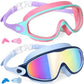Anti-Fog Kids Swimming Goggles with Earplugs & Nose Clip