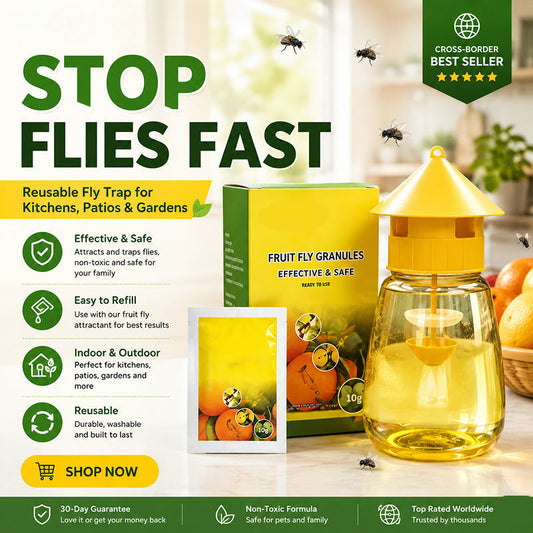 🐝🏡 LIMITED-TIME 56% OFF! Indoor & Outdoor Hanging Fly Trap – Four Entry Openings, Easy Setup & Reusable Pest Control