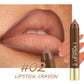 💋 Long-Lasting Matte Lip Crayon – 2-in-1 liner & lipstick, hydrating & precise