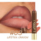 💋 Long-Lasting Matte Lip Crayon – 2-in-1 liner & lipstick, hydrating & precise