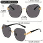 🎉 Statement Rimless Sunglasses – Bold Face, Zero Blind Spots ✨