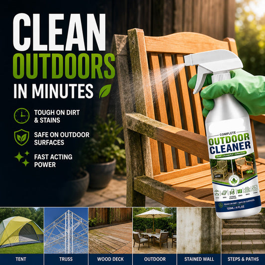 Outdoor Surface Cleaner Spray, Fast Acting Stain Remover for Patio, Wooden Furniture & Outdoor Surfaces