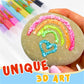 Magic Pen – Draw 3D with one stroke!🎄 DIY Bubble Popcorn Drawing Pens