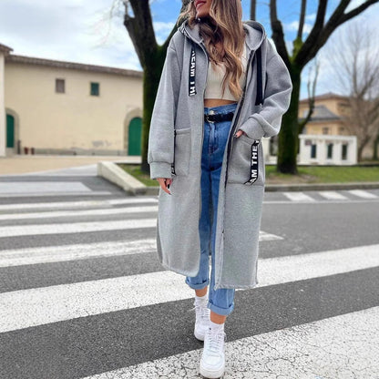 🔥 OVER 60% OFF 🧥 New Season Longline Zip-Up Hoodie with Pockets – Cosy, Flattering & Effortlessly Stylish