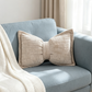 🎀🛋️ Soft Chenille Bow-Shaped Throw Pillow