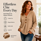 ☁️ Cozy Everyday Comfort | Women's V-Neck Knit Sweater