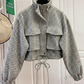 🔥New Hot Selling-50% Off!!🌿Women's Cropped Houndstooth Jacket