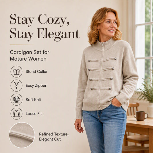 🥳💞46K+ SOLD🧥Women's Casual Double Zipper Sweater Jacket🎁