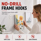 🖼️ No-Drill Adhesive Stainless Steel Picture Hangers – Heavy Duty Wall Mount ✨