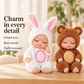 Mini Lifelike Realistic sleeping baby doll set with animal costumes
