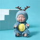 Mini Lifelike Realistic sleeping baby doll set with animal costumes