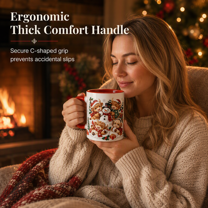 ❄️🎁Christmas Promotion✨Festive Christmas Highland Cow and Snowman Ceramic Mug