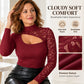 Women's Chic Asymmetrical Cutout Lace Top