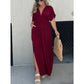 🎁Hot Sales in 2024🎁💥Casual V Neck Slit Maxi Dress